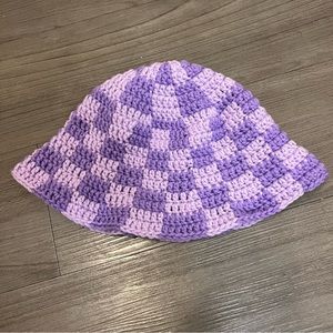 Purple Crochet Bucket Hat